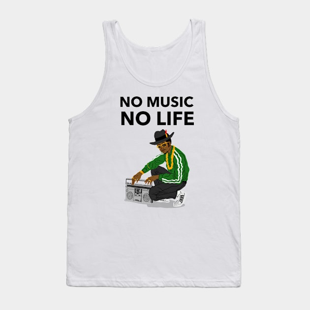 No Music No Life Tank Top by Jitesh Kundra